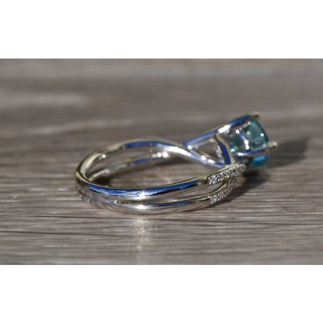 2000 - 2009 The El Cajon: Pariaba Engagement Ring in Platinum For Sale - Image 5 of 9