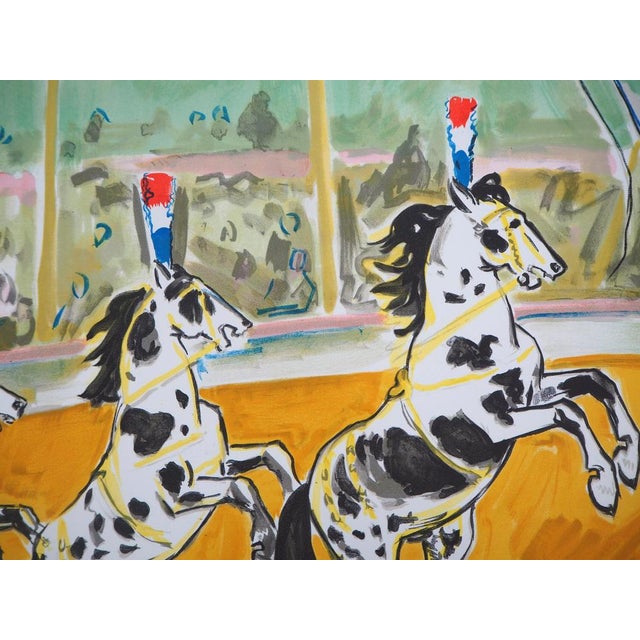 Yves Brayer, Les chevaux au cirque, Lithograph For Sale - Image 5 of 8