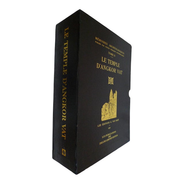 1990s Illustrated Volume Set, Louis Finot's Le Temple d'Angkor Vat Books (Limited Edition Reprint) - Set of 3 For Sale