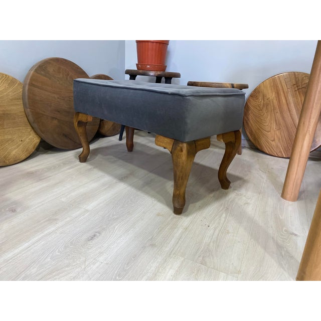 2020s Beech Wood Ottoman/Bench For Sale - Image 5 of 8
