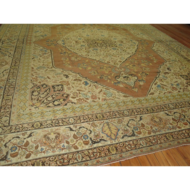 Antique Zabihi Collection Persian Hadji Jali Li Tabriz - 9'5" x 11'10" For Sale - Image 10 of 12