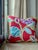Mid-Century Modern Vibrant Cottagecore Charm: Hana Chess in Ruby + Romo Miro in Beijing Blue + Down-Feather Filled Pillows = a Set of 4 For Sale - Image 3 of 17