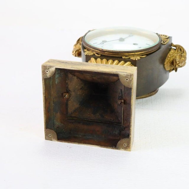 Antique Lefèvre DeBelle French Empire Ebonized & Gilt Bronze Mantle Clock C1820 For Sale - Image 10 of 10