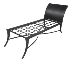 Modern Mid Century Klismos Style Patio Chaise