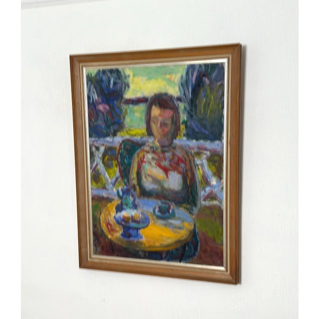 Bertil Eriksen, Café Scene, 1960s, Oil on Canvas, Framed For Sale - Image 8 of 18