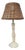Rattan Shade & Distressed Iron Lamp For Sale