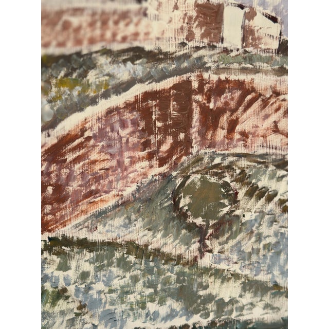 Gösta Nordblad, Landscape with Buildings, 1960s, Oil on Canvas, Framed For Sale - Image 9 of 18