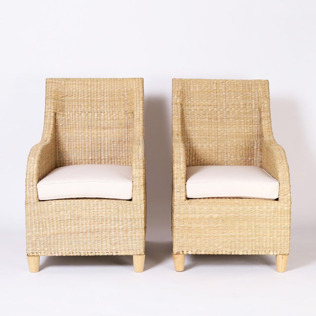 Wicker Armchairs For Sale - Image 9 of 9