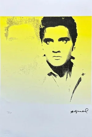 After Andy Warhol, Elvis Presley Yellow, 1980s, Lithograph