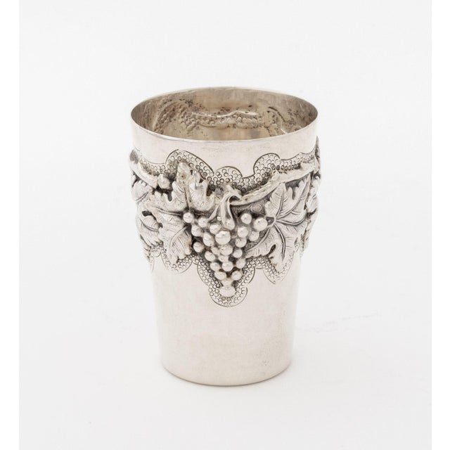 Judaica Sterling Silver Decanter and Kiddush Cup For Sale - Image 10 of 13