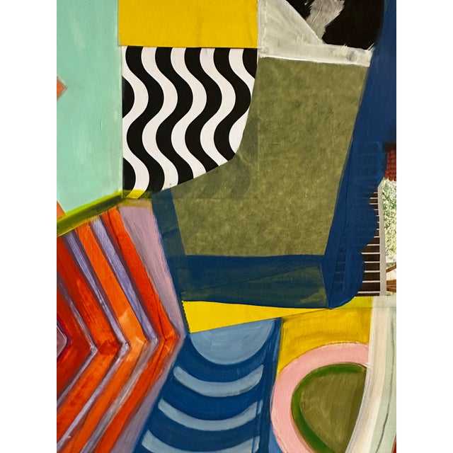 Wood Framed Original Contemporary Abstract Mixed Media Art by Michael Sanchez For Sale - Image 7 of 7