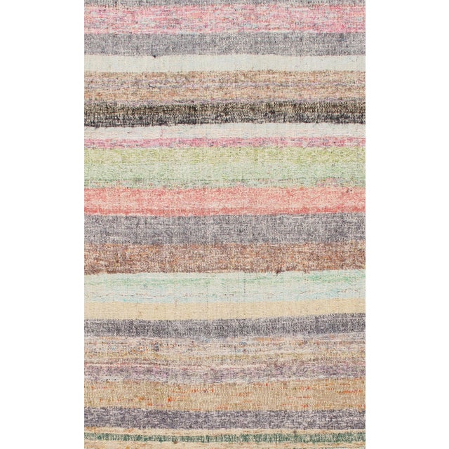 1960s Vintage Turkish Kilim Long Runner 3'9 X 24'2 For Sale - Image 5 of 8