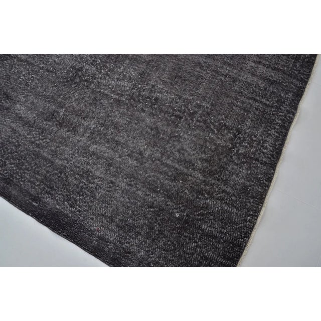 Vintage Turkish Oushak Black Rug For Sale - Image 10 of 10