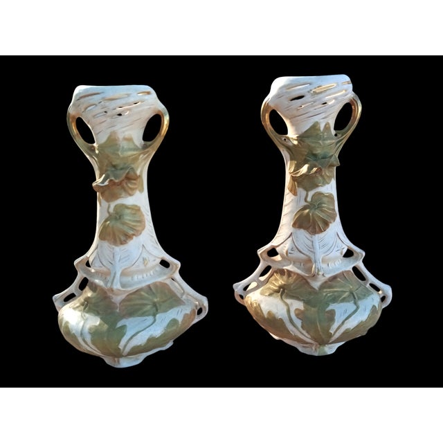 Art Nouveau Bohemia Vases from Royal Dux Bohemia, 1890s, Set of 2 For Sale - Image 11 of 11