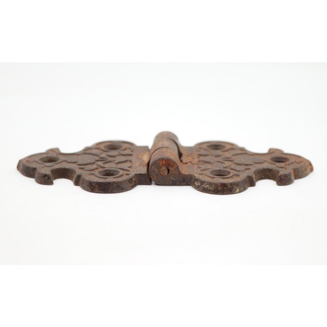 Victorian Antique Victorian 5 X 2.5 In. Cast Iron Ice Box Hinge For Sale - Image 3 of 4