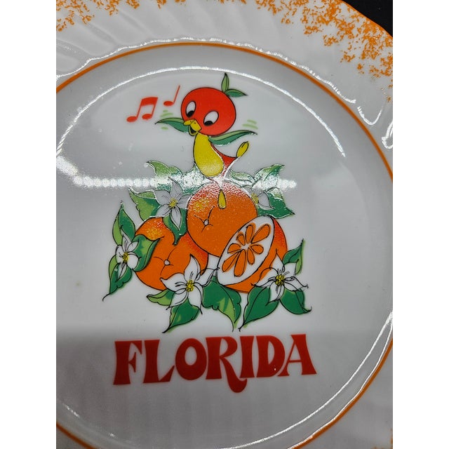 Vintage Disney World Orange Bird Mascot Plate For Sale - Image 4 of 4