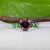 2020s 2.5Ct Purple Garnet Ring With Tsavorite Garnet Accents in Solid 14k Gold, 8mm, Size 6.75 For Sale - Image 5 of 9