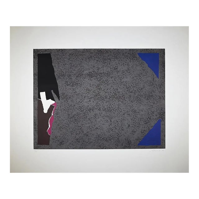 Giuseppe Santomaso - Blue Corners - Original Etching - 1976 For Sale