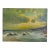 Small Impressionist Sunset Seascape Painting on Masonite Artist Unknown For Sale
