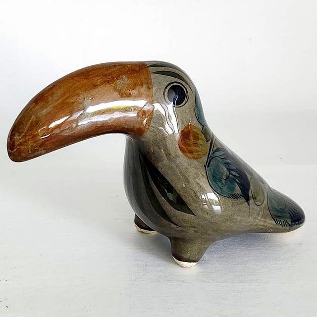 1970s Tonalá Mexico Ceramic Toucan Bird Figurine For Sale In Miami - Image 6 of 10