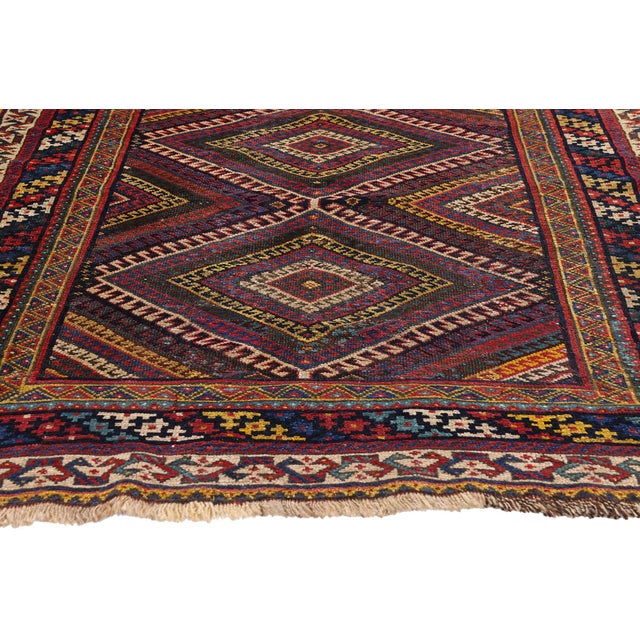 Late 19th Century Late 19th Century Persian Kurd Rug, 04'02 X 05'08 For Sale - Image 5 of 10