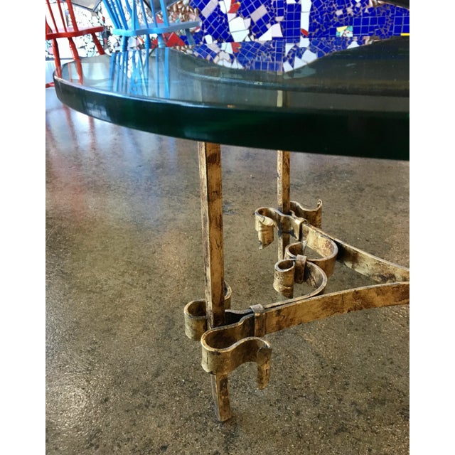 Gothic Style Gilt-Iron & Glass Coffee Table Spain For Sale - Image 4 of 13