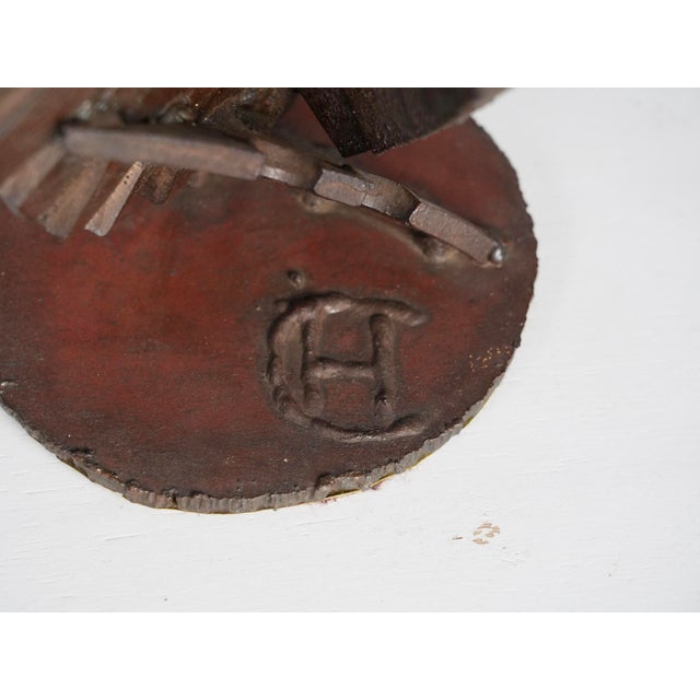 CH, Abstract Constructivist Iron Sculpture, 1960s, Iron For Sale - Image 10 of 11
