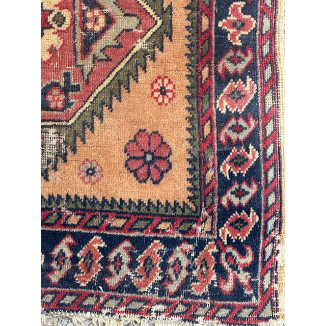 Textile Small Vintage Azerbaijan Rug, 1940s For Sale - Image 7 of 14