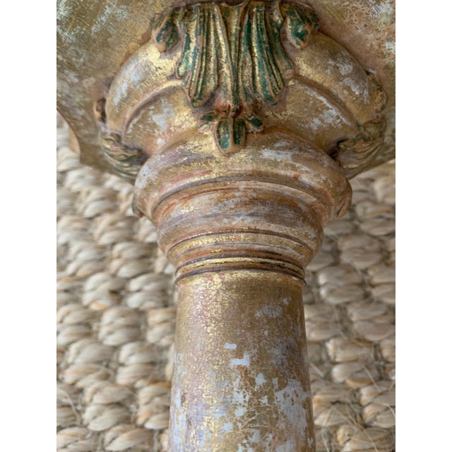 Hand finished wood base with off white paper shade gold lining inside shade! Custom finish. There a glow from the gold...