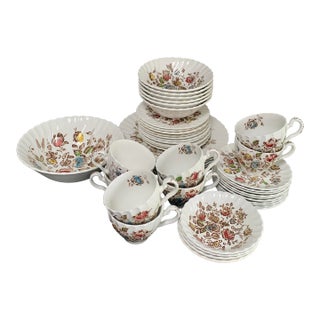 Vintage Staffordshire Bouquet by Johnson Brothers - Set of 27 For Sale