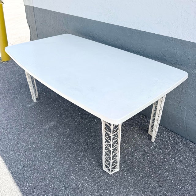 Mid-Century Modern Mid Century Modern Spun Fiberglass Rectangular Dining Table For Sale - Image 3 of 6