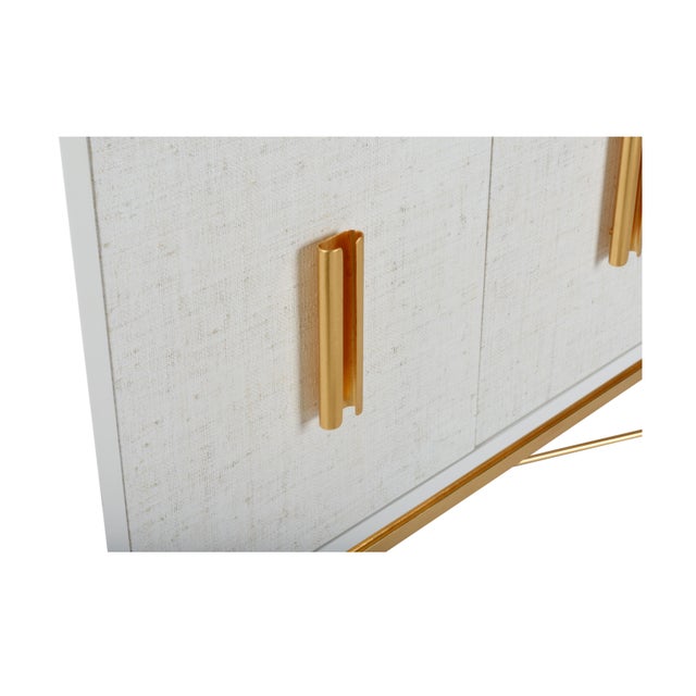 Williams Grasscloth Sideboard - White For Sale In Raleigh - Image 6 of 9