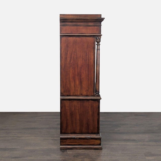 2000 - 2009 Traditional Burl Wood 7-Drawer Tall Chest With Lion Head Hardware For Sale - Image 5 of 10