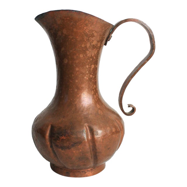 Vintage Copper Water Pitcher For Sale