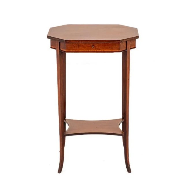 Regency Revival Side Sewing Table in Mahogany, 1880s For Sale - Image 4 of 10