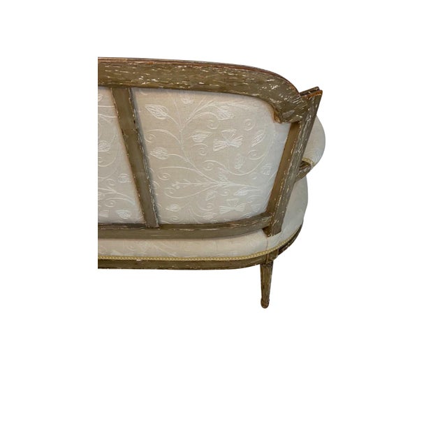19th Century Louis XVI Style Giltwood Settee For Sale - Image 10 of 10