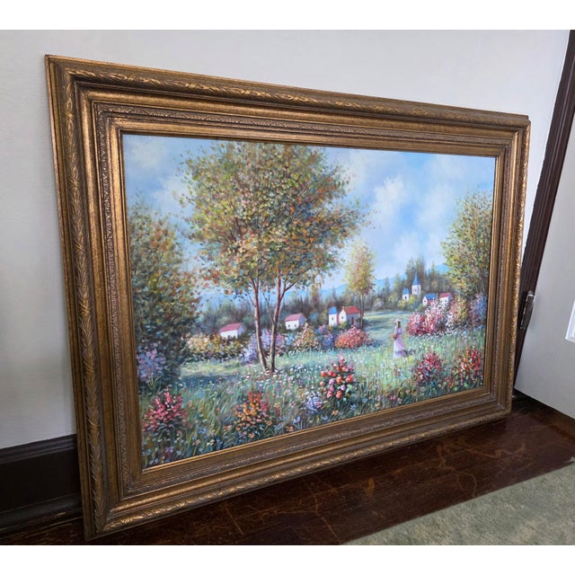 Impressionist W. Hodges Impressionist Landscape Oil Painting For Sale - Image 3 of 8