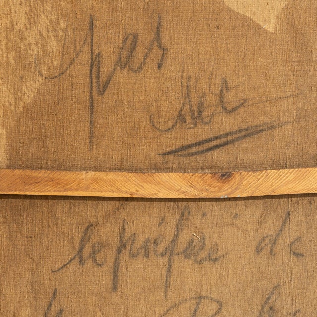 Early 20th Century Early 20th Century France Brown Canvas Painting For Sale - Image 5 of 15