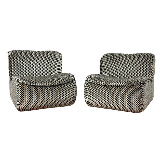 Calida Lounge Chairs by Architect Giudici for Coim, 1970s, Set of 2 For Sale