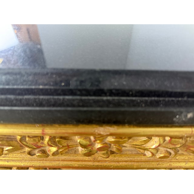 Baroque-Style 22k Gold Leaf Carved Coffee Table With Black Stone Top For Sale - Image 14 of 14