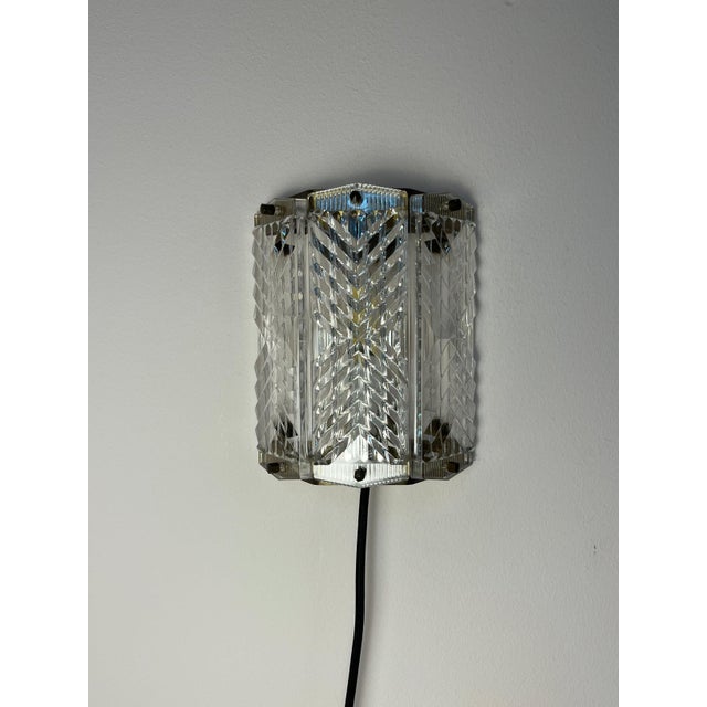 Brass and Glass Wall Lamp by Wiktor Berndt for Flygsfors For Sale - Image 3 of 11