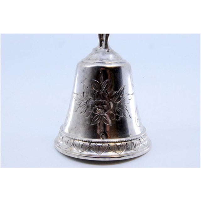 Silver Silver Table Bell with Reliefs and Harlequin Figure For Sale - Image 8 of 9
