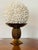 14” Large Florida Sea Shell encrusted globe on a bronze golf Brunswick pineapple ceramic Tazza.