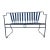 Vintage Mid-Century Modern Wrought Iron Patio Loveseat Bench | Russell Woodard Style Garden Sofa For Sale