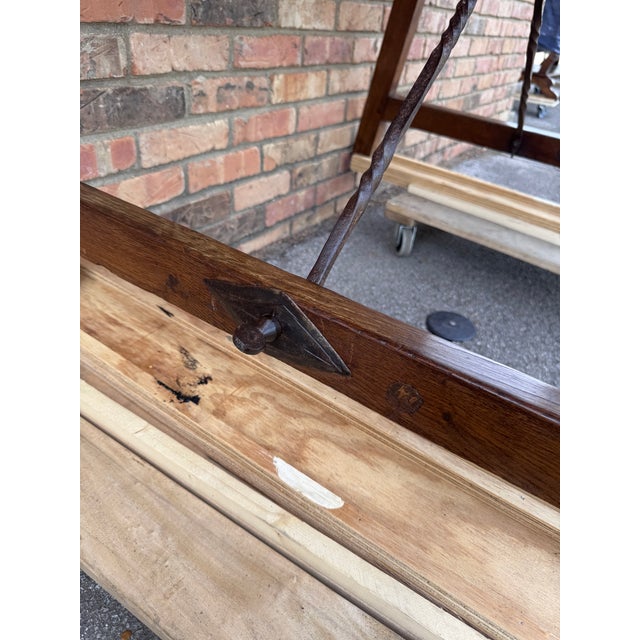 19th Century Desk Table With Metal Accents For Sale - Image 13 of 14