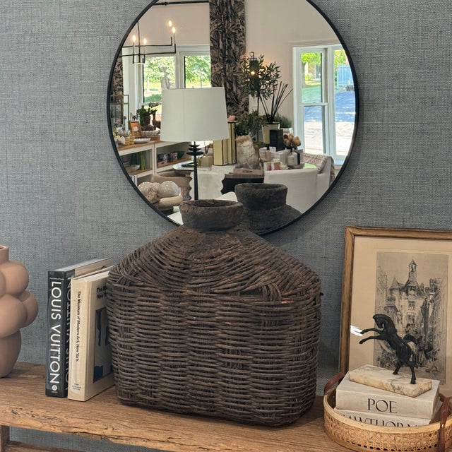 Late 19th Century Late 19th Century Woven Willow Oil Container For Sale - Image 5 of 9