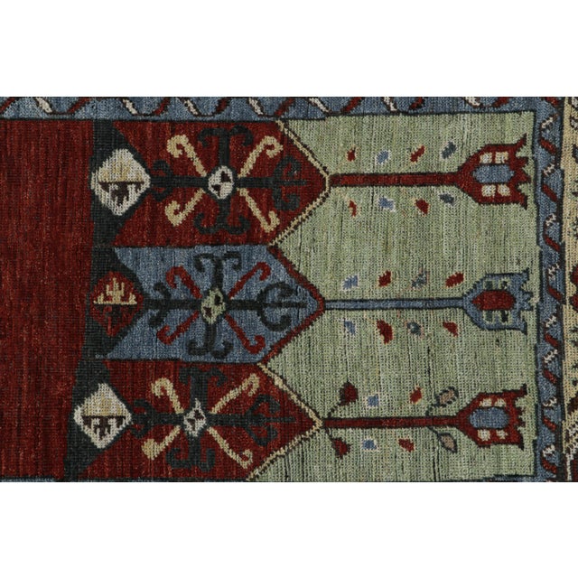Rug & Kilim’s Tribal Style Runner Rug in Red With Mihrab and Floral Patterns For Sale In New York - Image 6 of 7