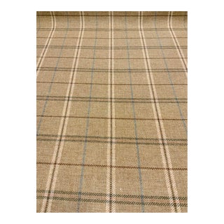 Mulberry Home: Islay Sage - Fd700-S108 Khaki Wool Plaid Designer Fabric - 4 Yards For Sale