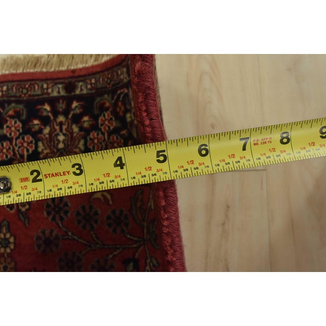 Fine Sarouk Rug 4’1” X 6′ Pink Wool Traditional Hand-Knotted Oriental Carpet For Sale - Image 11 of 13