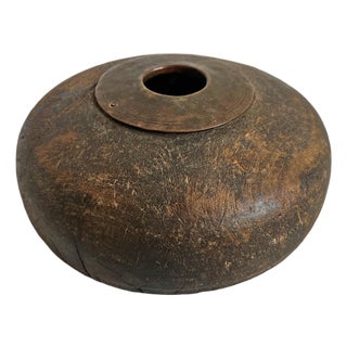 Antique India Rustic Tobacco Container For Sale